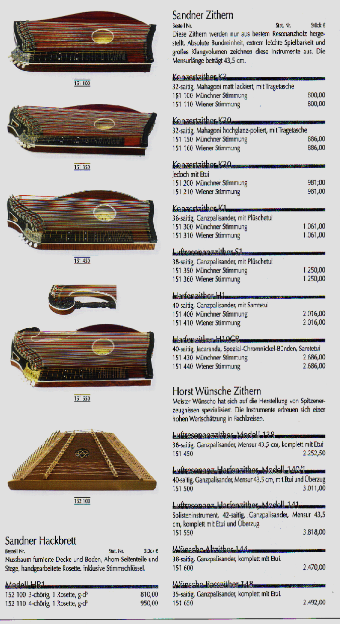 Sandner und Wnsche Zithern