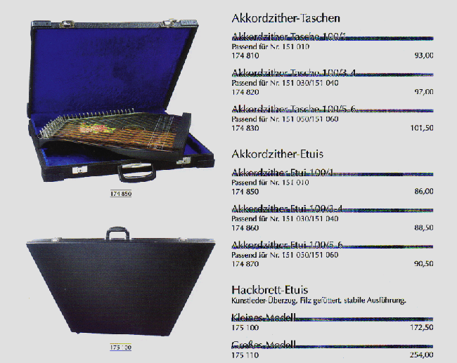 Zither Koffer udn Taschen